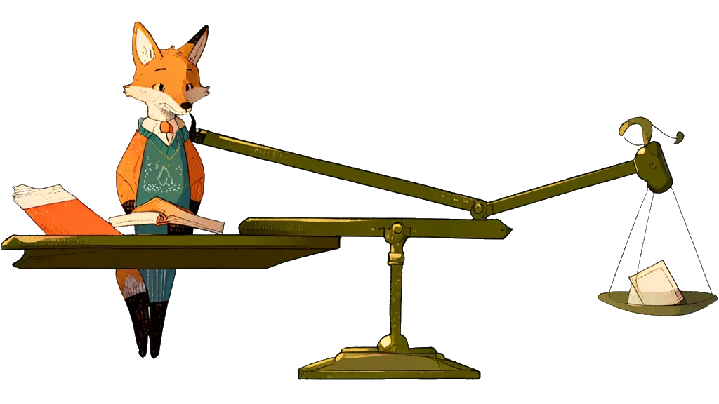 Beste Krypto Casino: The fox note-taker, at a tall desk, weighing two heavy ledgers on a balance scale The fox note-taker, at a tall desk, weighing two heavy ledgers on a balance scale